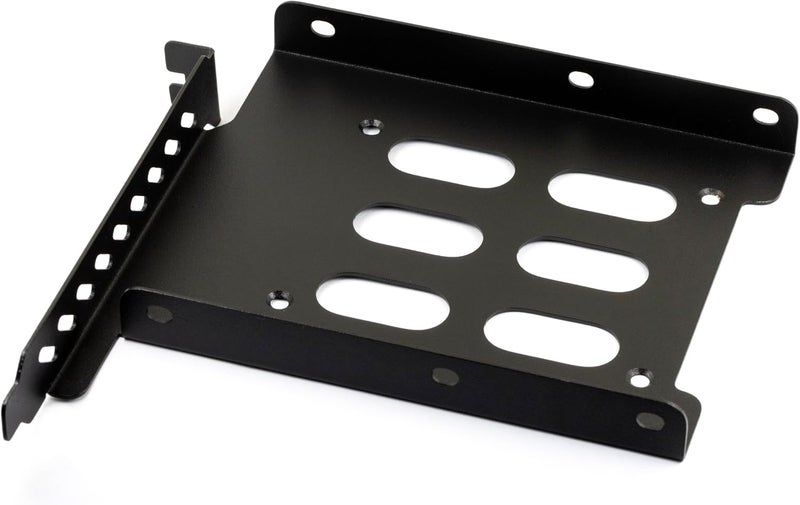 jujinglobal 2.5" to 3.5" Hard Drive Tray Holder for PCI SSD HDD Metal Mounting Bracket Adapter (Steel Painted Black) - Image 2